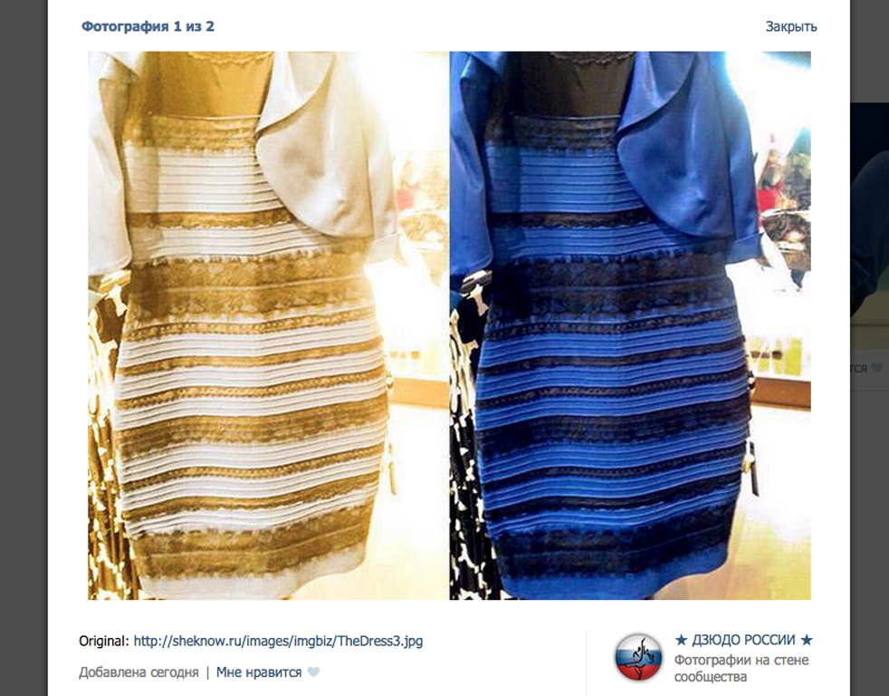 Какого цвета это платье белое или синее