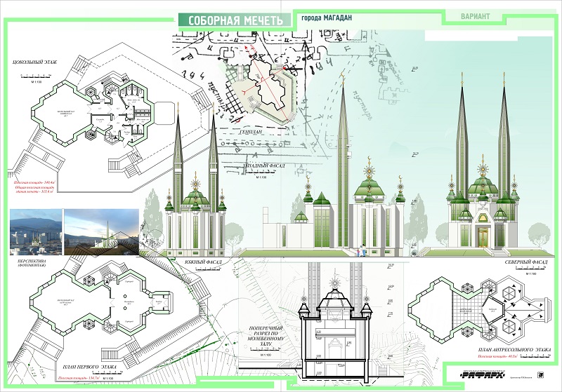 Проекты мечетей чертежи