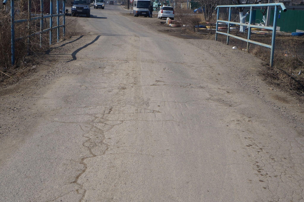 Участок дороги по улице Садовой, Фото с места события собственное