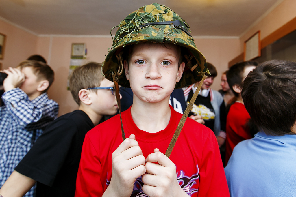 Мальчикам было особенно интересно узнать о военном времени, Фото с места события собственное
