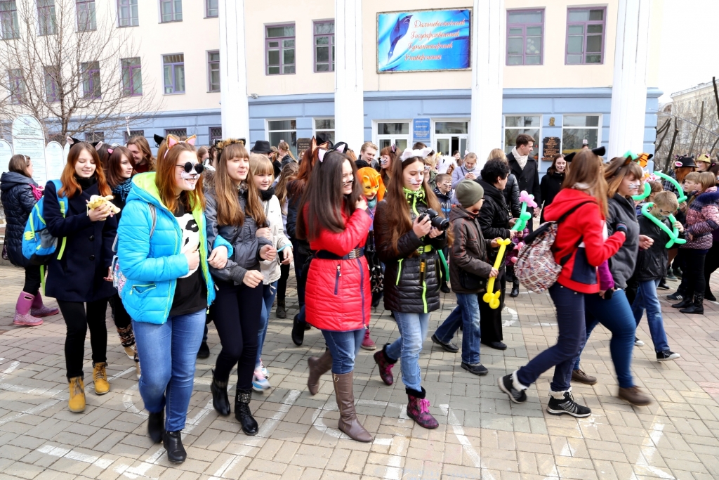 Сотни "кошек" прошли по центру Хабаровска, Фото с места события собственное
