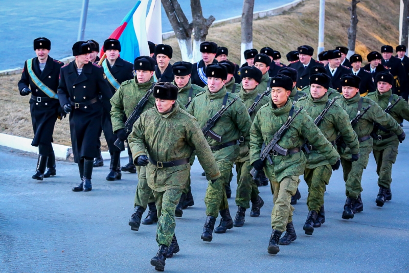 Призывники, Фото с места события собственное