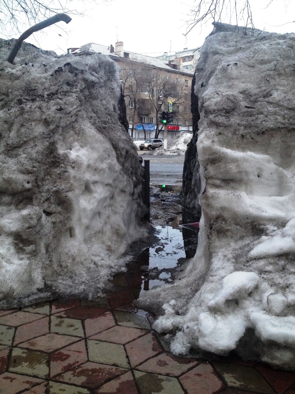 "Плавающий" Комсомольск, пр.Ленина, Фото с места события собственное