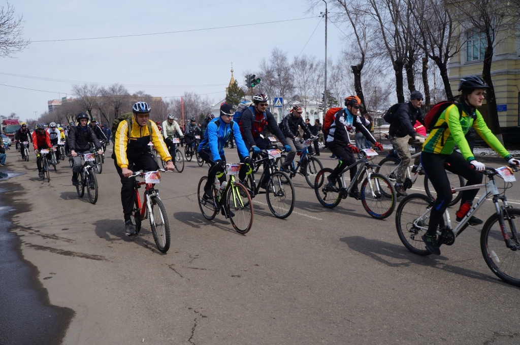 Велопробег стартовал в Уссурийске, Фото с места события собственное