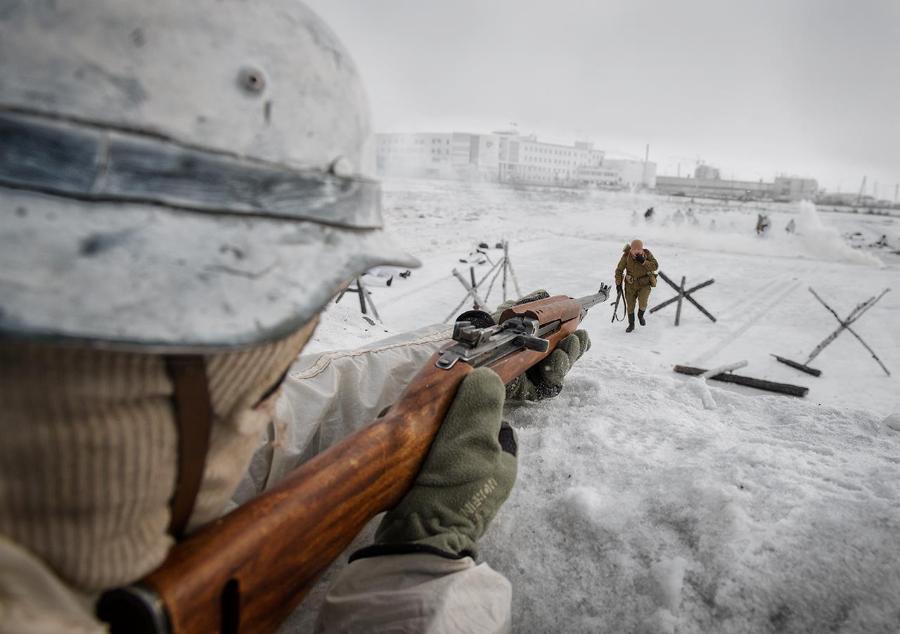 Военно-историческую реконструкцию битвы на озере Ильмень представили в Якутске, Фото с места события собственное
