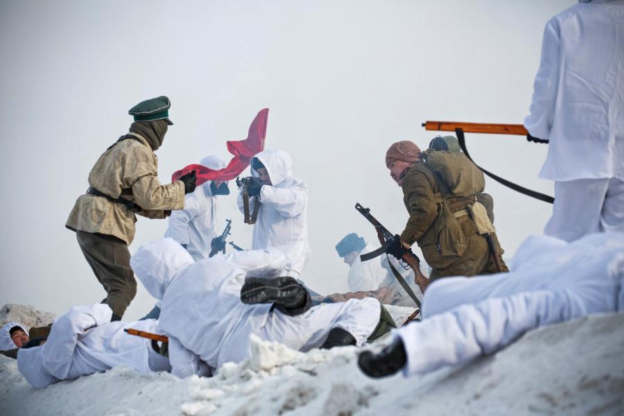 Военно-историческую реконструкцию битвы на озере Ильмень представили в Якутске, Фото с места события собственное