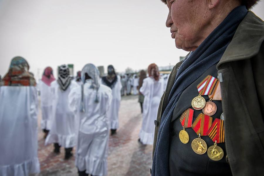 Военно-историческую реконструкцию битвы на озере Ильмень представили в Якутске, Фото с места события собственное