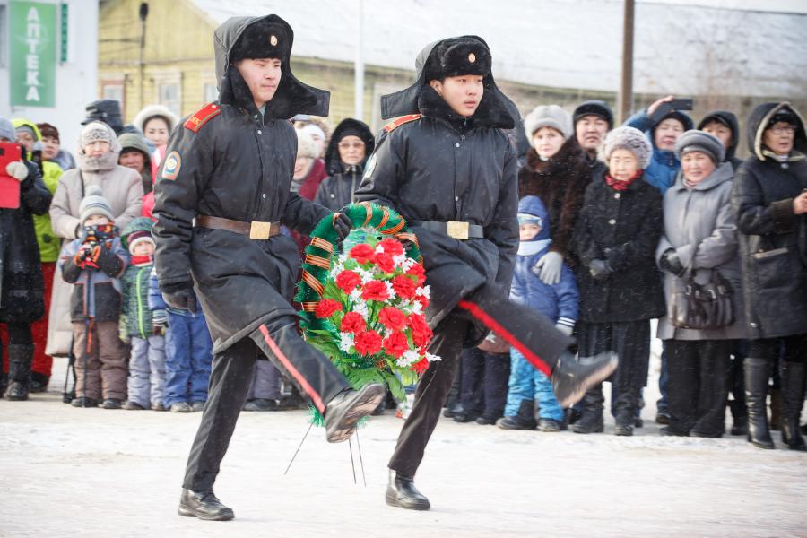 Военно-историческую реконструкцию битвы на озере Ильмень представили в Якутске, Фото с места события собственное