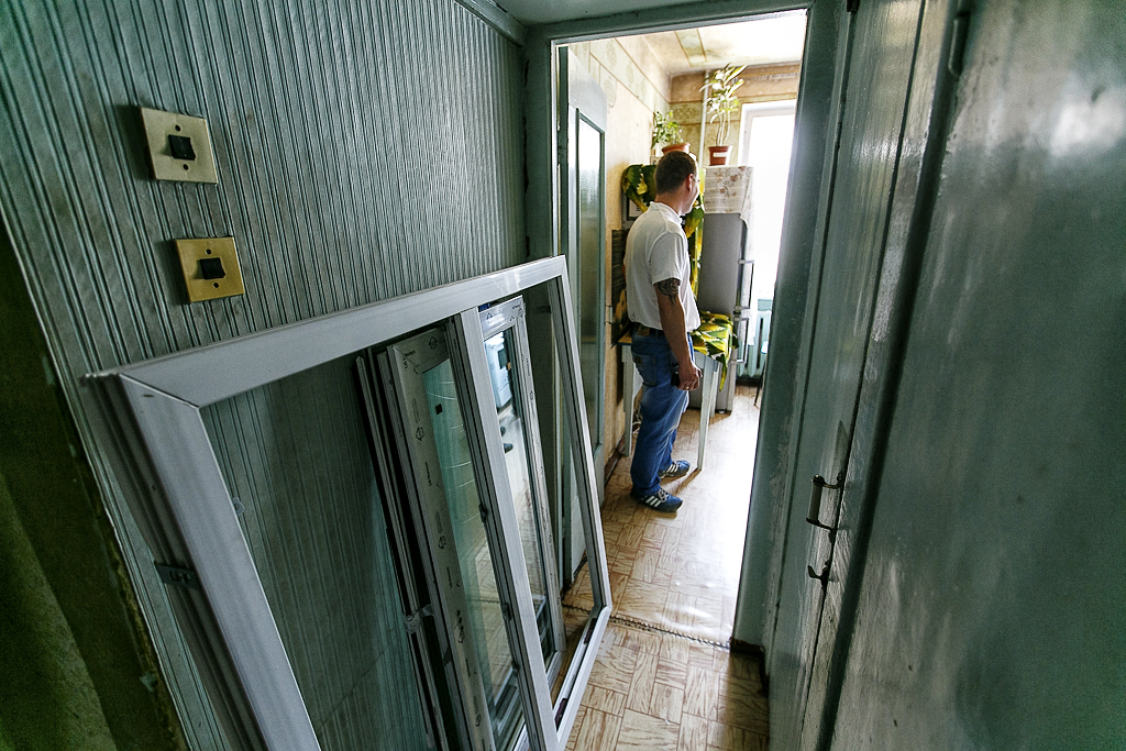 Замена окон, Фото с места события собственное