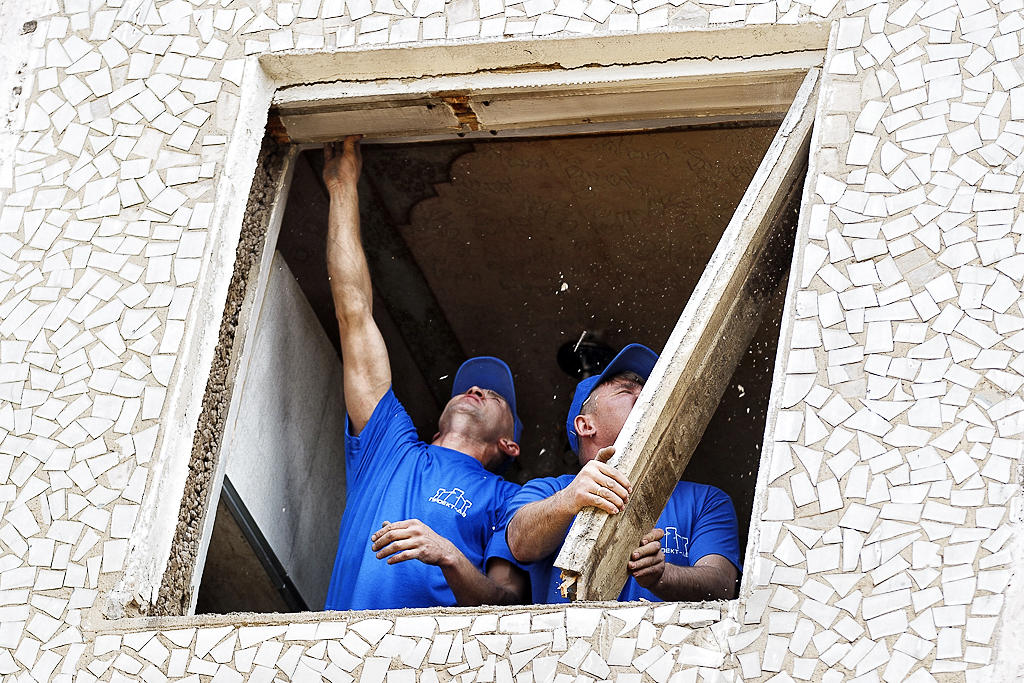 Установка новых окон, Фото с места события собственное