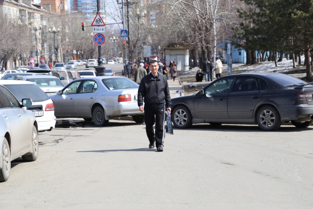 Предупреждение об опасности услышали далеко не все хабаровчане, Фото с места события собственное