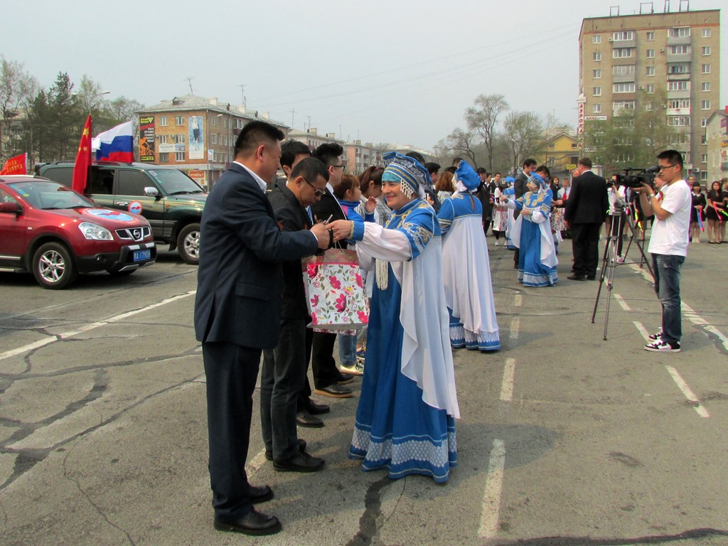 Подарки для участников автопробега, Фото с места события собственное