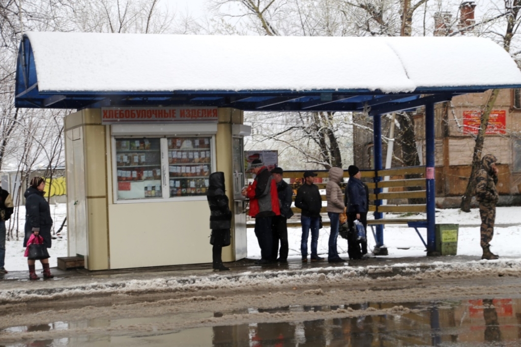 Снегопад обрушился на Хабаровск в разгар мая, Фото с места события собственное