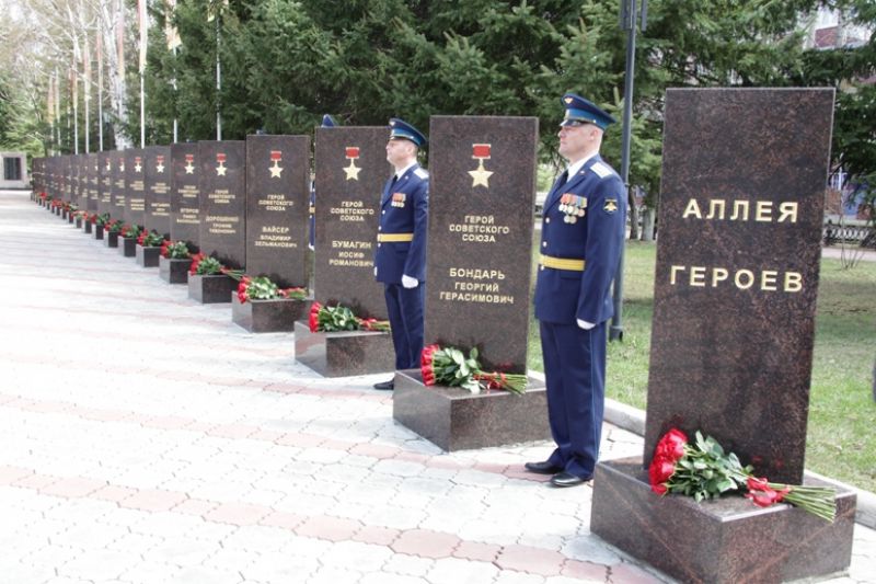 Открытие Аллеи Героев в Биробиджане