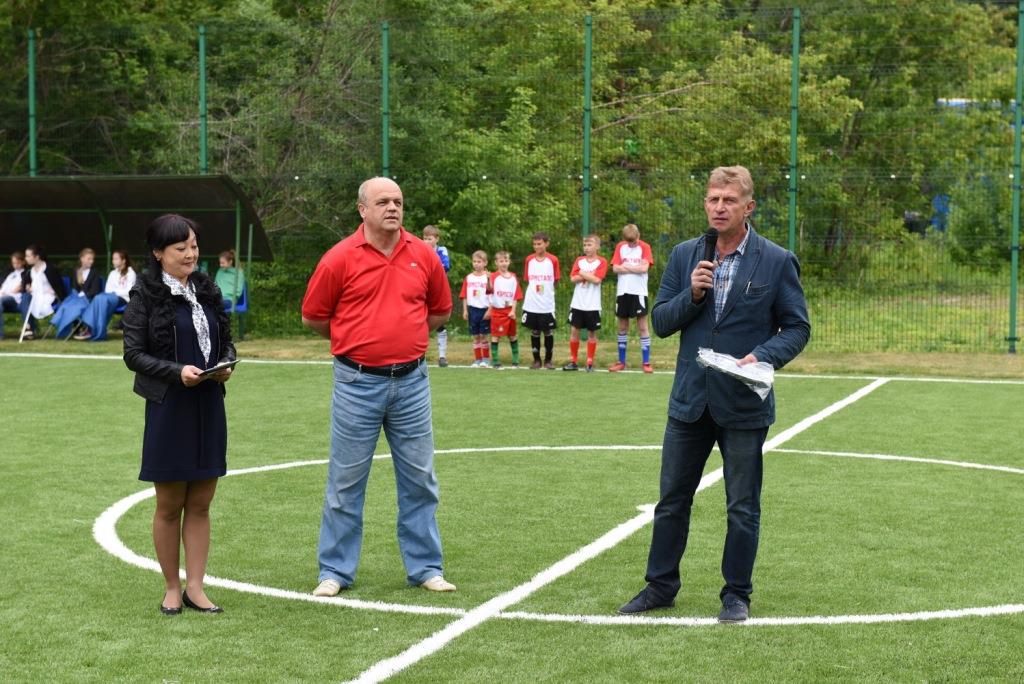 Открытие стадиона в Кавалерово: выступает гендиректор ЗАО "АСО-1" Владимир Беляев