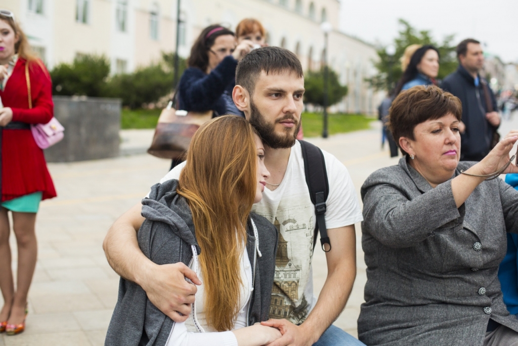 Горожане наслаждались музыкой несмотря на погоду