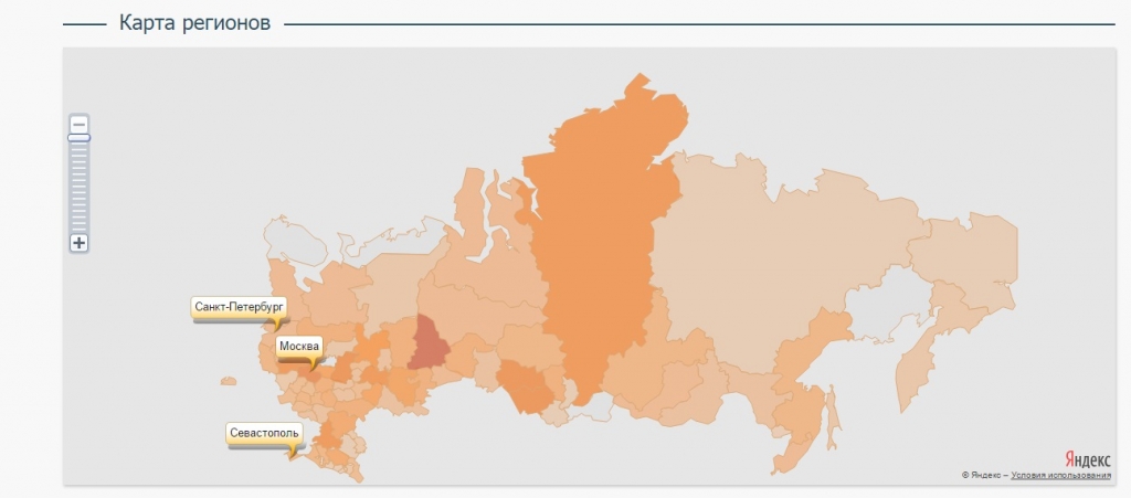 Карта Скриншот сайта grants.oprf.ru