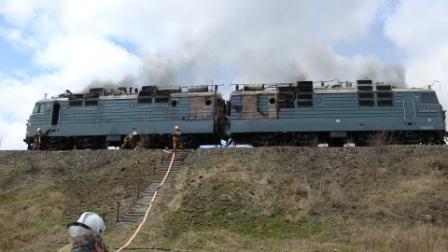 Локомотив поезда "Москва-Хабаровск" чуть не сгорел в Еврейской области Пресс-служба ГУ МЧС по ЕАО