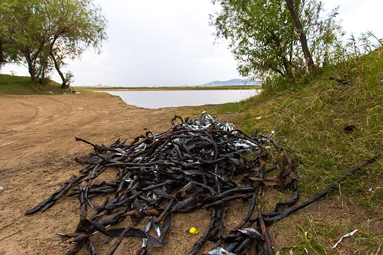 Побережье реки Селенги завалено мусором