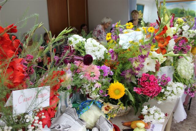 Выставку цветов посвятили 70-летию Победы ветераны Биробиджана