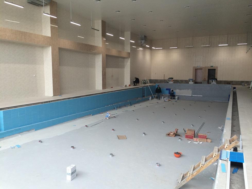 Второй корпус центра вместит в себе бассейн с тремя плавательными дорожками 