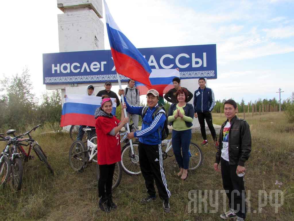 В день российского флага якутяне устроили велопробег