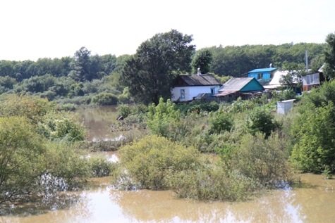 Затопленные дома в Уссурийске