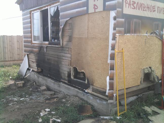 Очередной магазин подожгли в Иркутском районе  Пресс-служба ГУ МЧС по Иркутской области