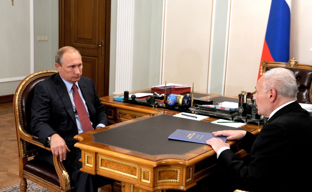 Встреча Владимира Путина и Владимира Печеного