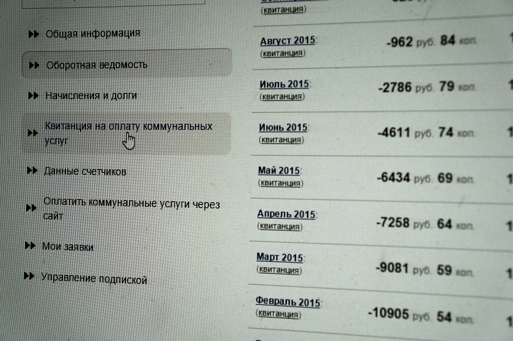 На сайте вы можете распечатать квитанцию об оплате