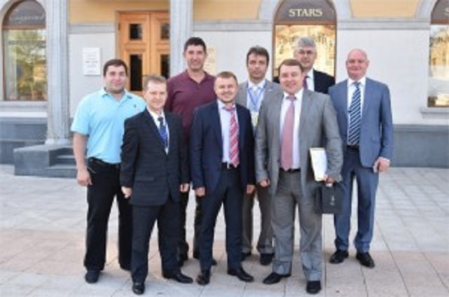 С президентом "ОПОРЫ России" Александром Калининым (в центре)