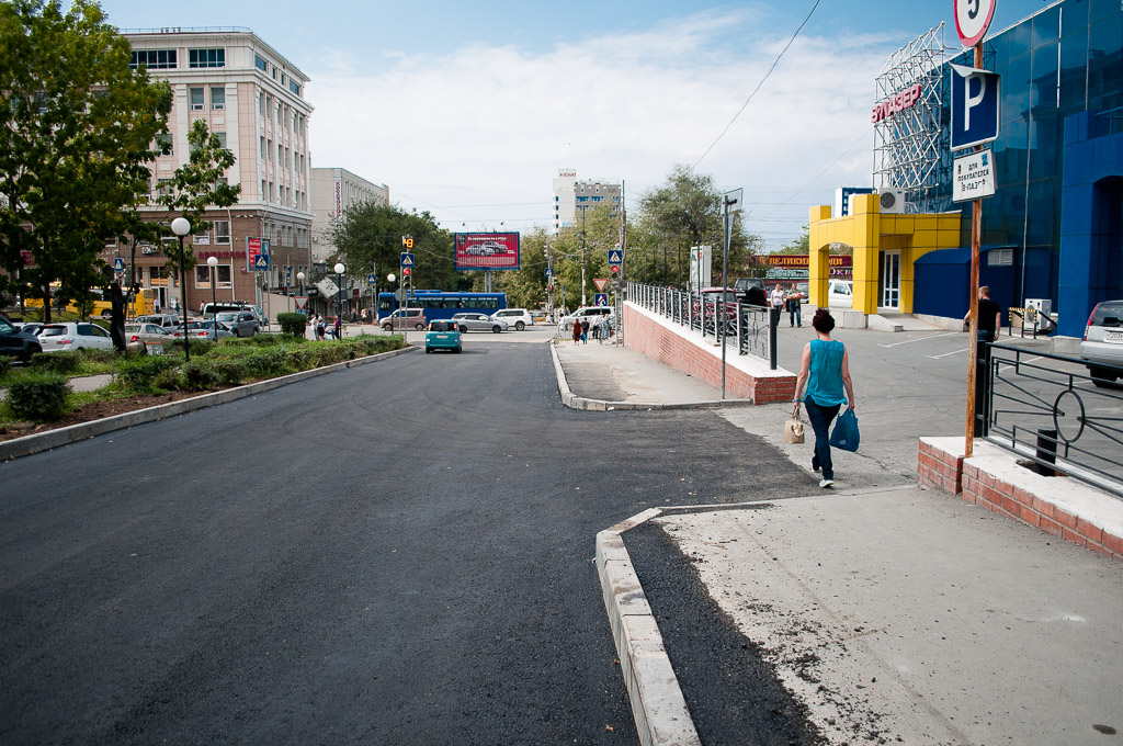 Тополиная аллея в районе остановки "Дальпресс"