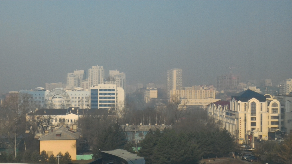 Дым в Хабаровске