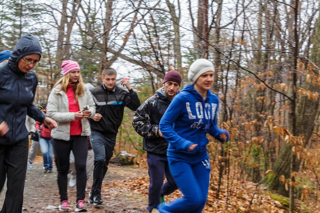 На пробежку приходят исключительно позитивные люди