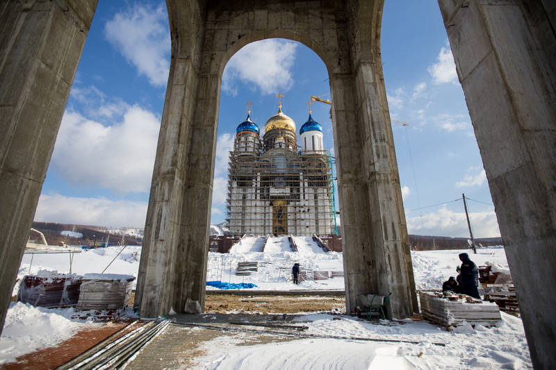 Собор на улице Горького в Южно-Сахалинске Пресс-служба правительства Сахалинской области