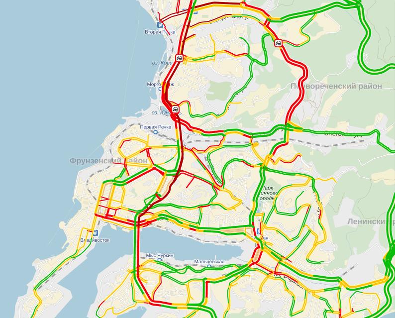 Карта дорог владивостока подробная автомобильная