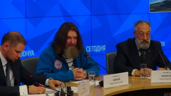 Федор Конюхов на пресс-конференции