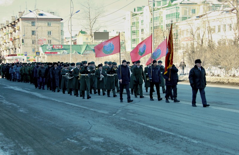Шествие ветеранов по главной улице Биробиджана стало традицией