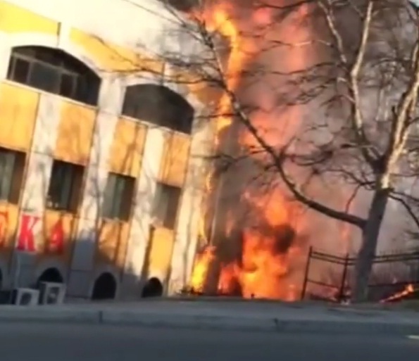 Пожар в Находке Скриншот видео