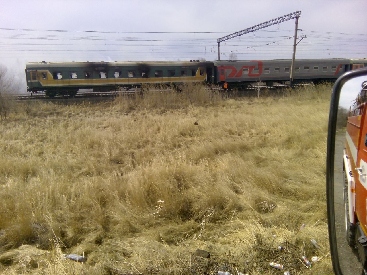 Пожар в вагоне на станции  в ЕАО Пресс-служба ГУ МЧС России по ЕАО