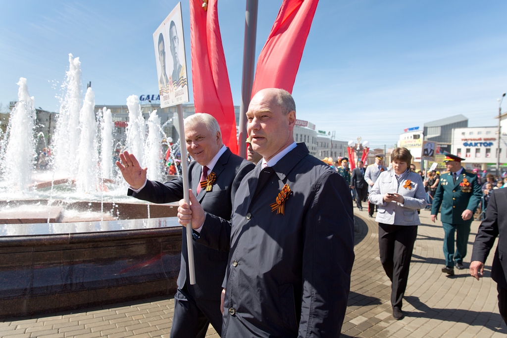 Вячеслав Наговицын и Александр Голков прошли в Улан-Удэ в рядах &quotБессмертного полка&quot Александра Данилова, UlanMedia