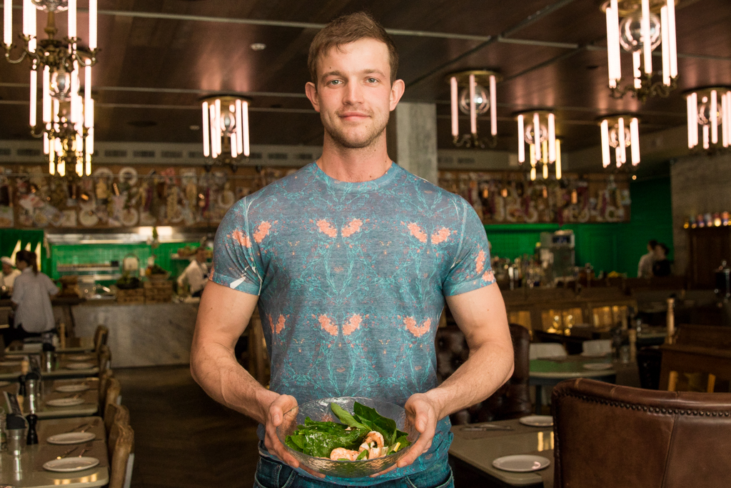 Креветки со шпинатом от Романа Лаврова