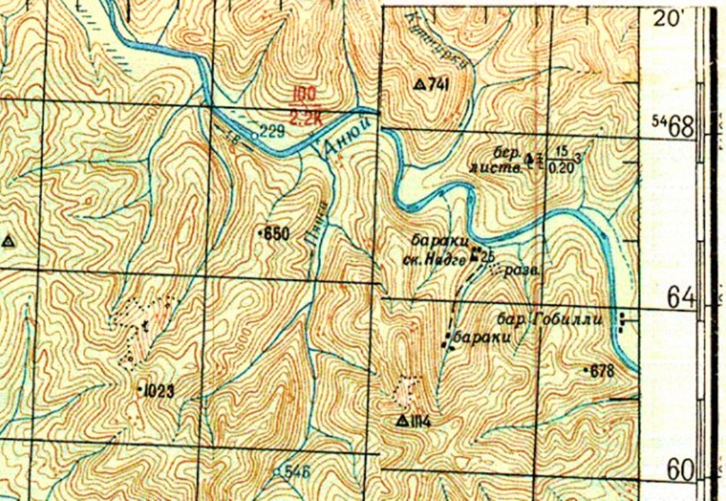 Местоположение Анюйских столбов