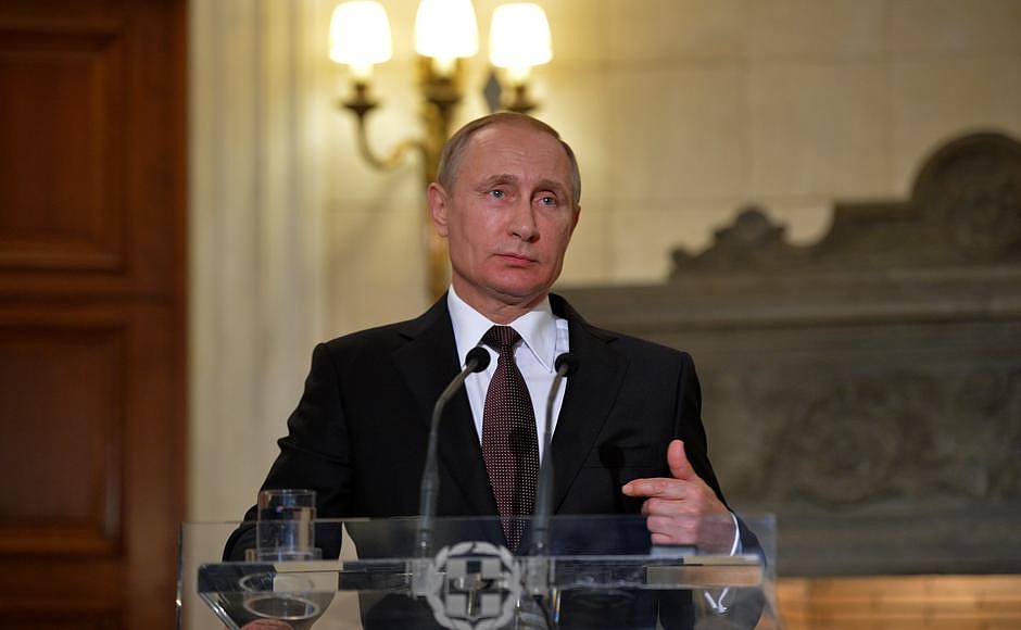 Владимир Путин в Греции пресс-служба президента РФ