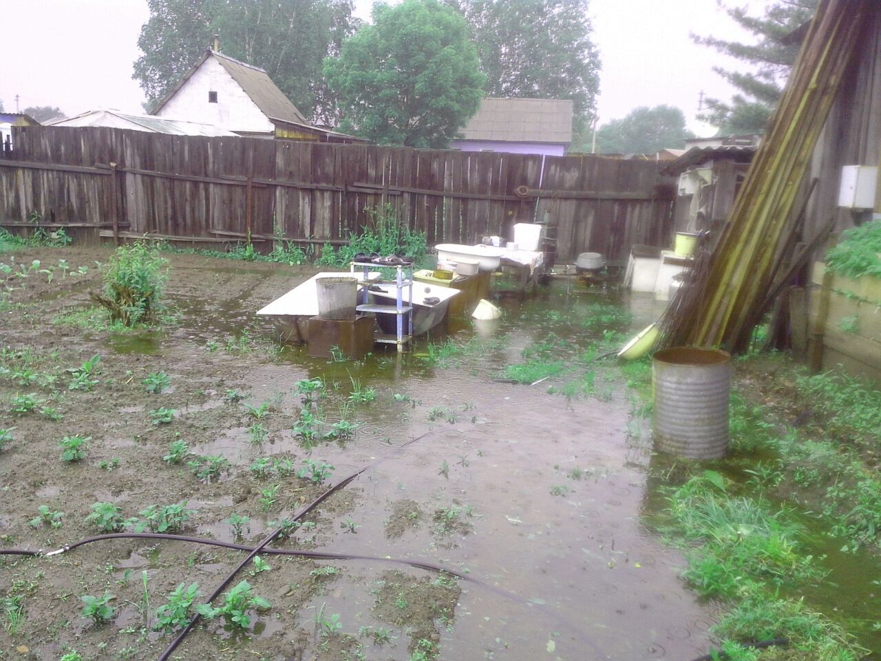 Вода пришла в п. Партизанский Фото предоставлено народным корреспондентом
