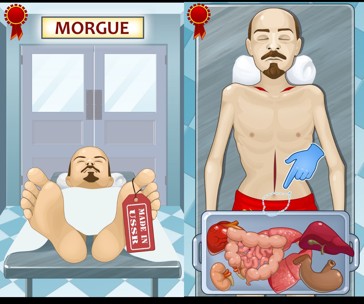 Краснодарское отделение партии &quotКоммунисты России&quot требует заблокировать игру о Ленине Скрин игры &quotЧто было с Лениным в морге&quot 