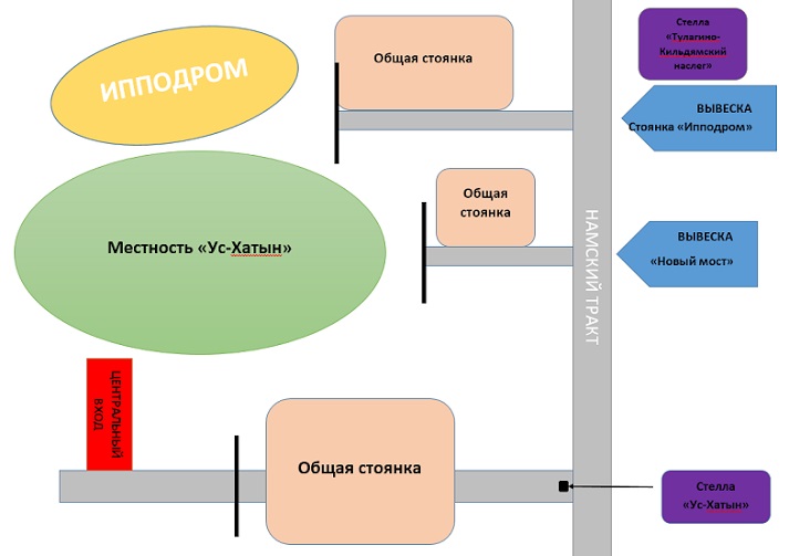 Карта расположения автостоянок