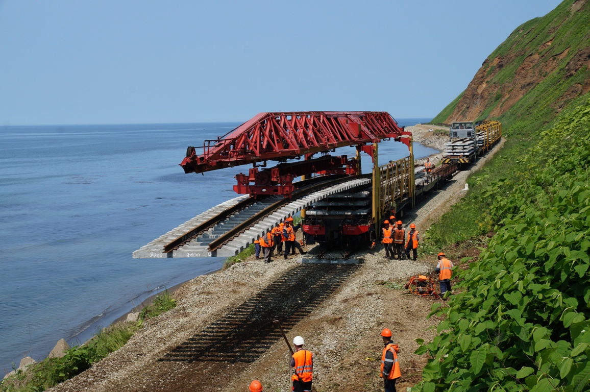 Перешивка путей на западном побережье Сахалина Пресс-служба ДВЖД