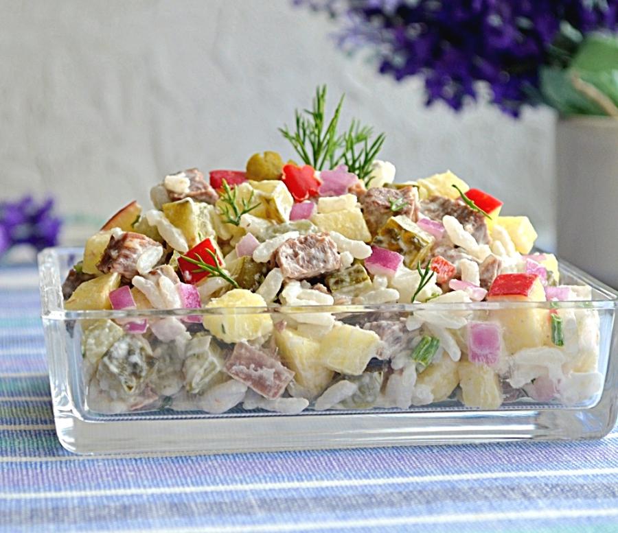 Рецепт выходного дня: Мясной салат &quotВиражи &quot Фото автора