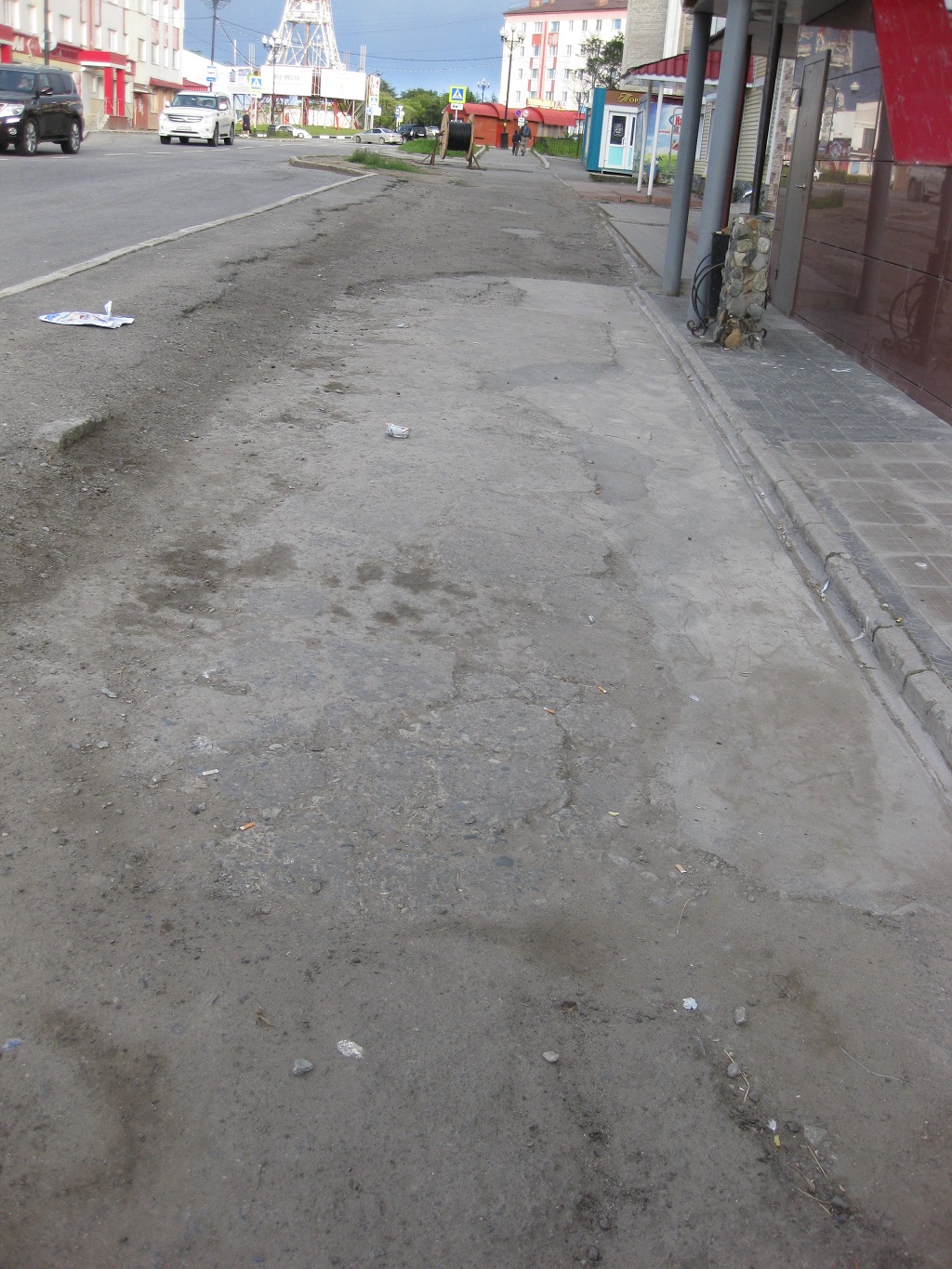 Пешеходная зона на улице Билибина